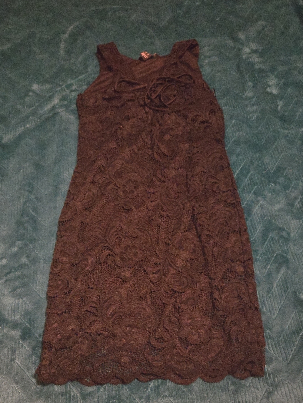 Streetwear Society Black Lace Midi Dress with Bow